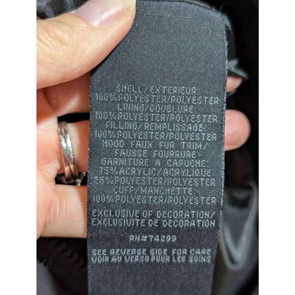 Madden Girl Women's Black Solid Long-Sleeve Polyester Full-Zip Puffer Coat Size - Picture 9 of 9